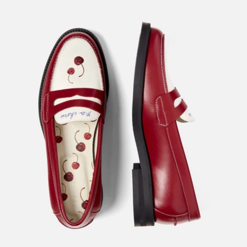 Duke + Dexter Cherry Red Penny Loafers - Picture 3 of 9